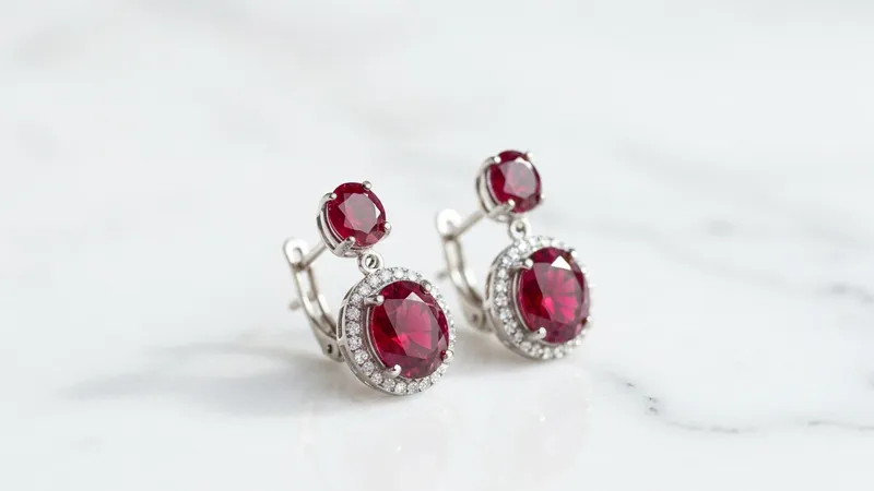 Comparer les prix des boucles d'oreilles rubis