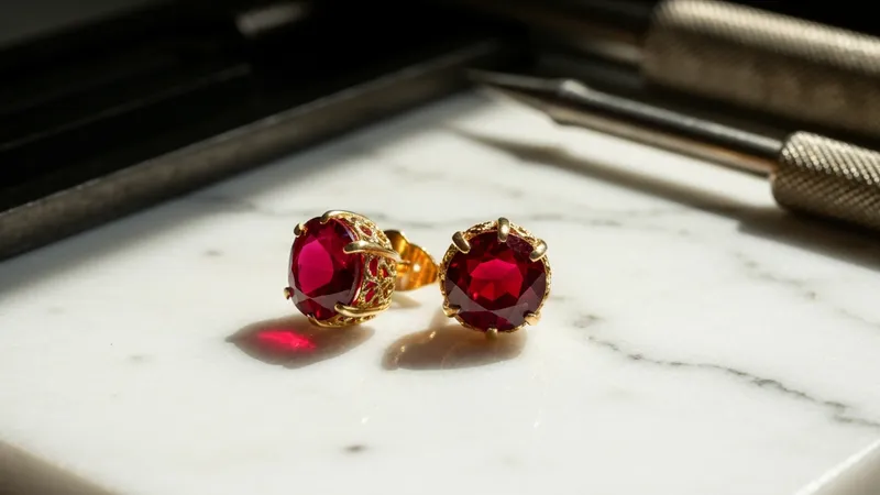 Création et types de boucles d'oreilles rubis