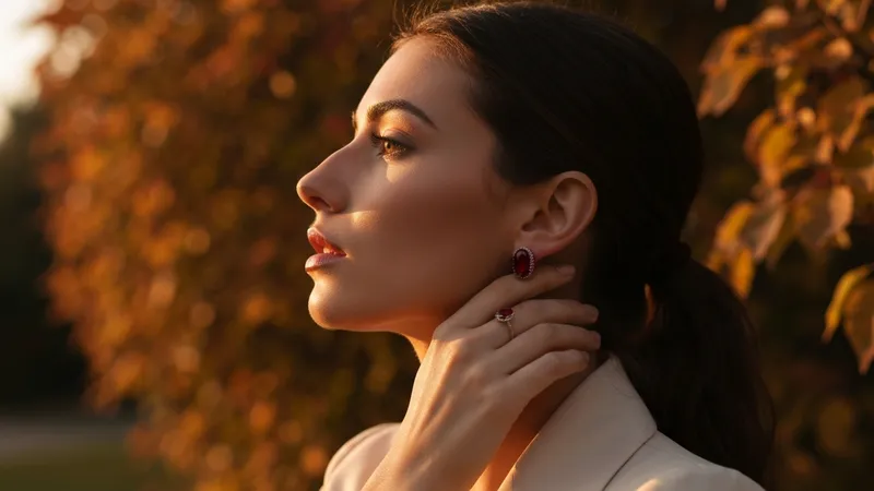 Porter des boucles d'oreilles rubis par saison